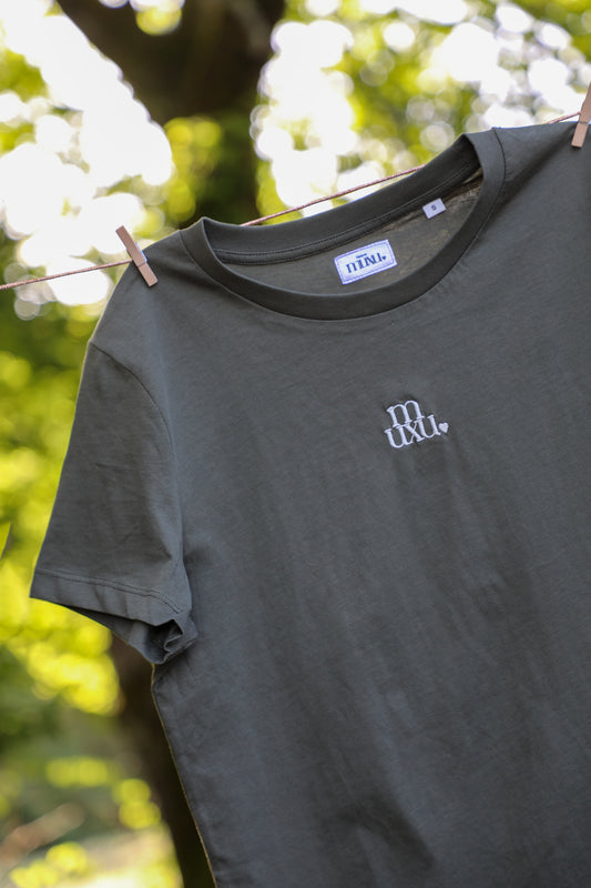 T-shirt khaki Muxu en coton