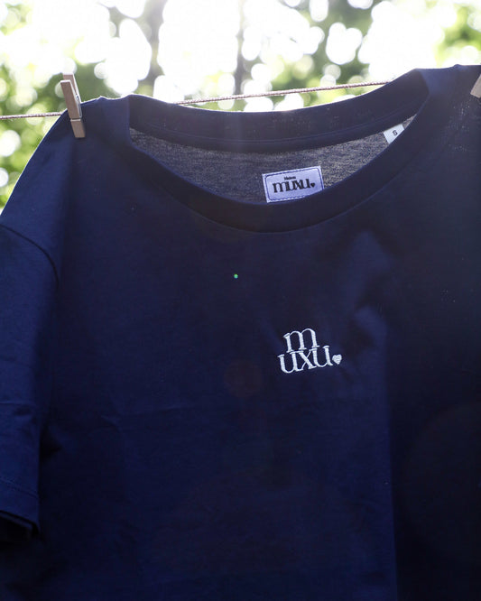 T-shirt navy Muxu en coton