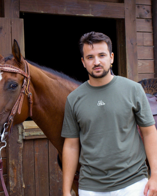 T-shirt khaki Muxu en coton