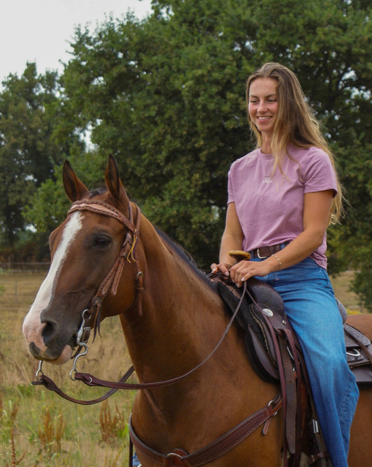 T-shirt lilac Muxu en coton