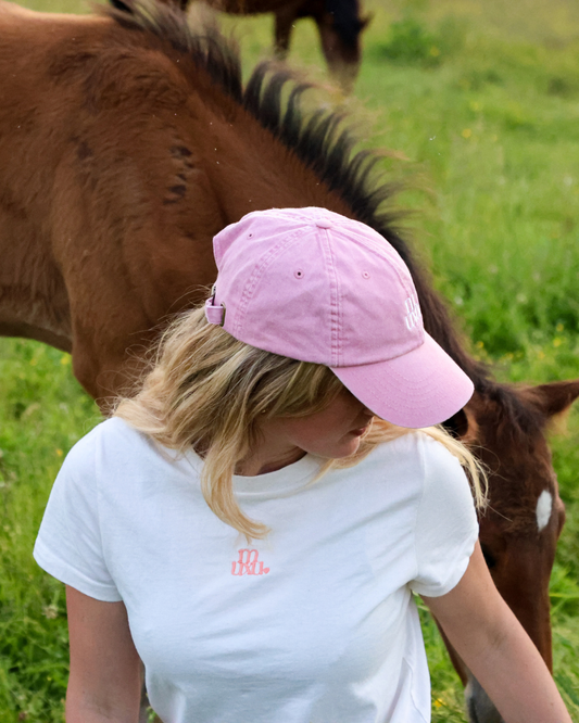 Casquette Muxu rose en jean