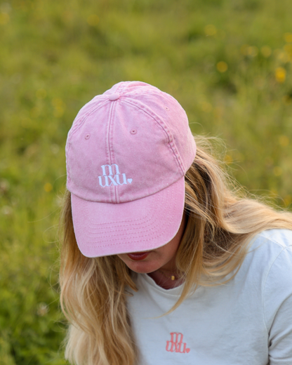 Casquette Muxu rose en jean