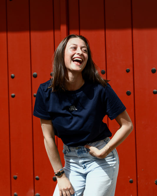 T-shirt navy Muxu en coton